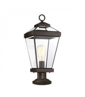 1 Light Medium Outdoor Pedestal Western Bronze IP44