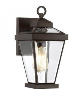 1 Light Small Outdoor Wall Lantern Western Bronze IP44