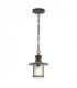 1 Light Outdoor Chain Lantern Weathered Zinc