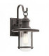 1 Light Large Outdoor Wall Lantern Weathered Zinc IP44