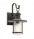 1 Light Medium Outdoor Wall Lantern Weathered Zinc IP44