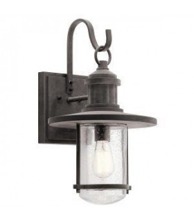 1 Light Xtra Large Outdoor Wall Lantern Weathered Zinc IP44