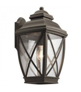 1 Light Large Outdoor Wall Lantern Olde Bronze IP44