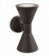 2 Light Up & Down Outdoor Wall Light Graphite IP54, GU10