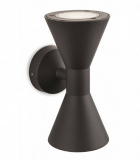 2 Light Up & Down Outdoor Wall Light Graphite IP54, GU10