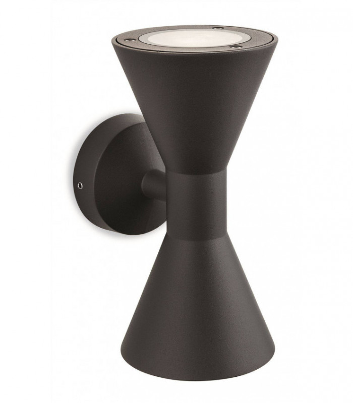 2 Light Up & Down Outdoor Wall Light Graphite IP54, GU10