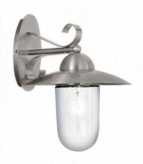 1 Light Outdoor Wall Lantern Stainless Steel IP44