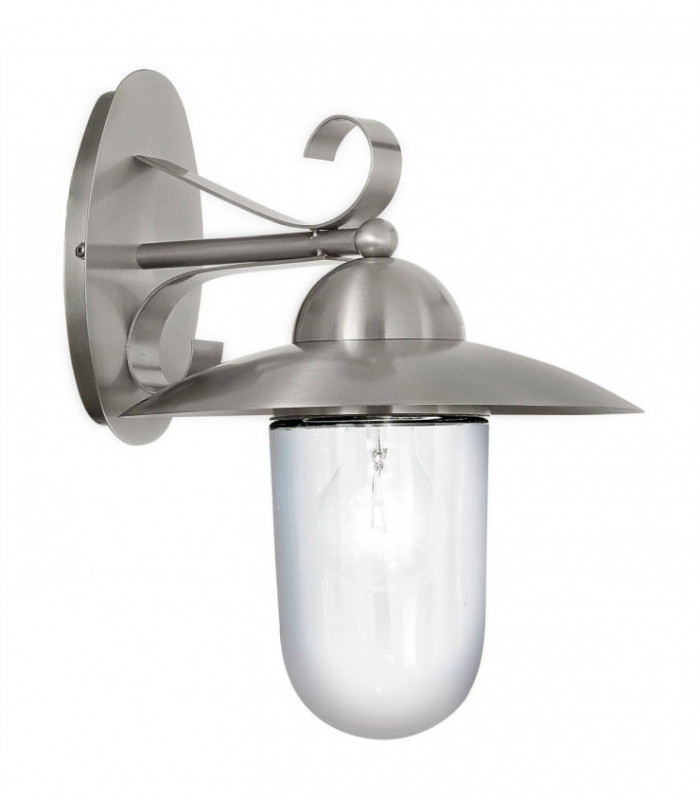 1 Light Outdoor Wall Lantern Stainless Steel IP44