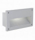 1 Light Outdoor Recessed Wall Light Silver IP44, E14