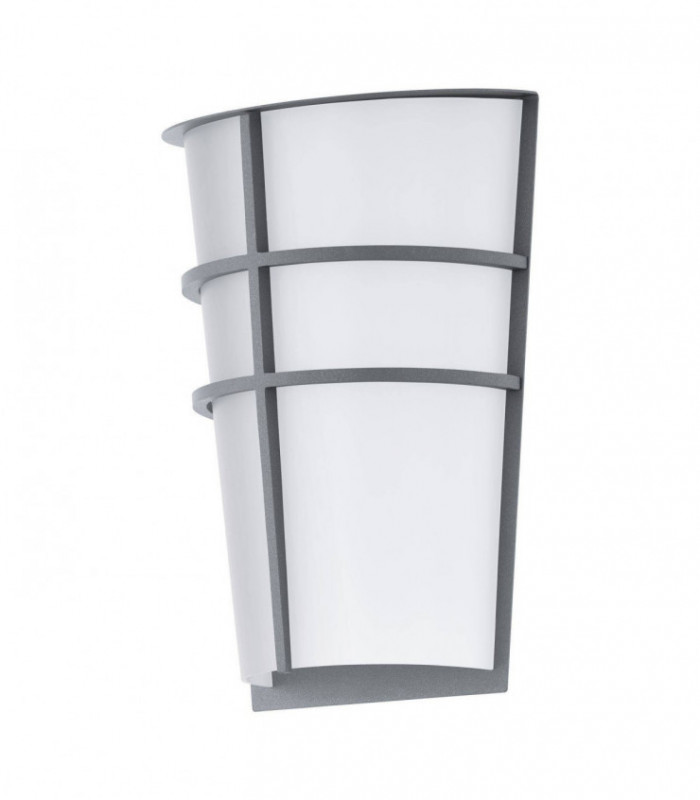 LED Outdoor Flush Wall Light Silver IP44