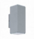 LED Outdoor Up Down Wall Light Silver IP44