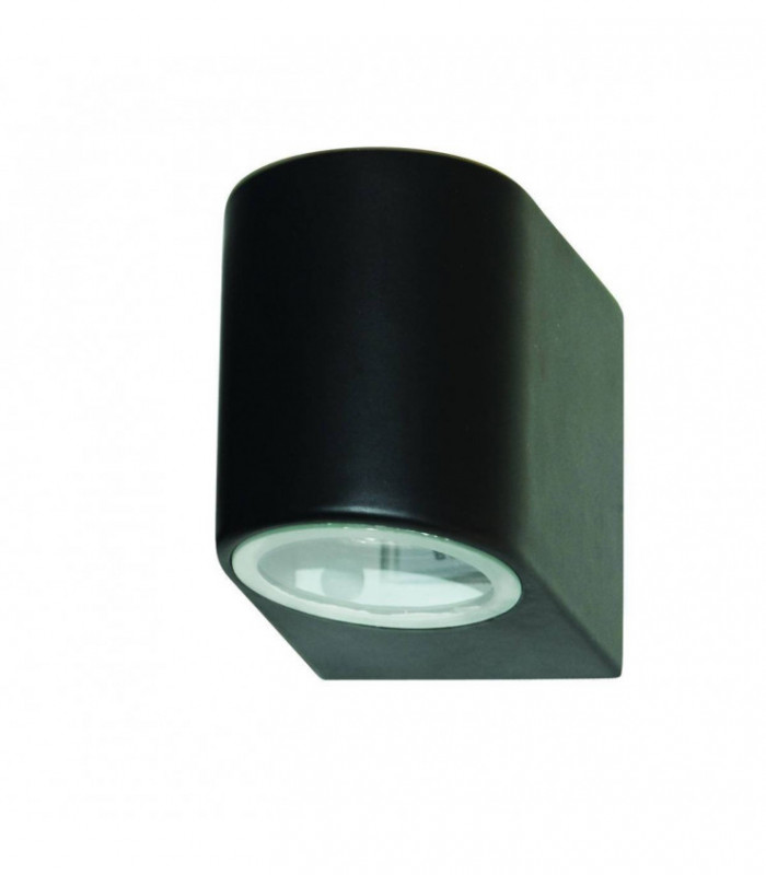 1 Light Outdoor Wall Light Black Cast Aluminium IP44, GU10