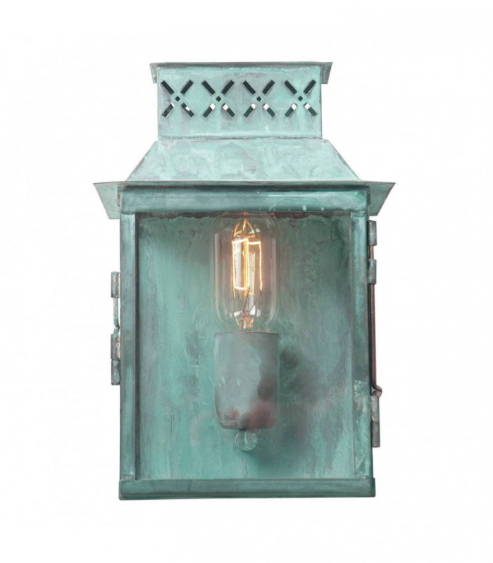 1 Light Outdoor Wall Lantern Light Verdigris IP44, E27
