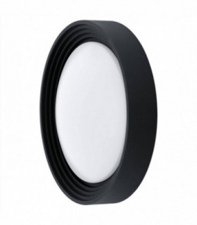 LED Outdoor Flush Wall Light Black IP44
