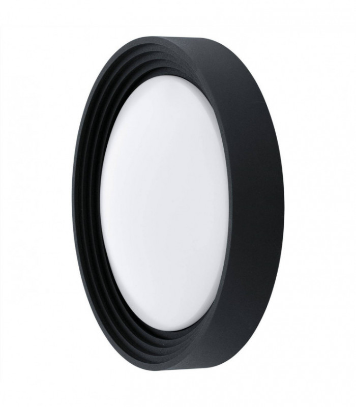 LED Outdoor Flush Wall Light Black IP44