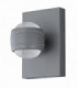 LED Outdoor Up Down Wall Light Silver IP44