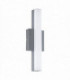 LED Outdoor Flush Wall Light Silver IP44