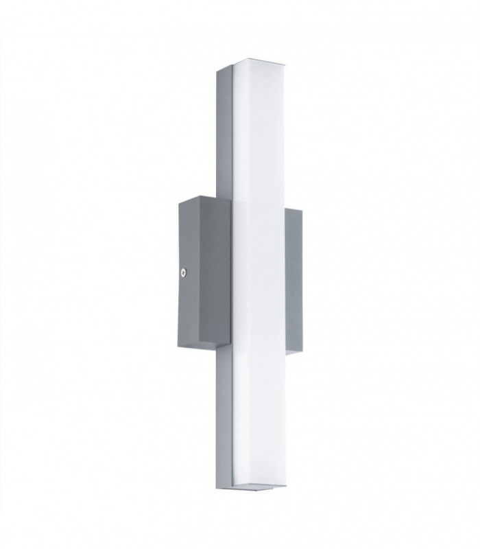 LED Outdoor Flush Wall Light Silver IP44