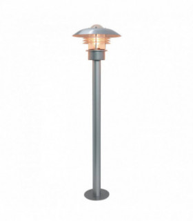 1 Light Outdoor Post Lantern Silver, 304 Ss IP44, E27
