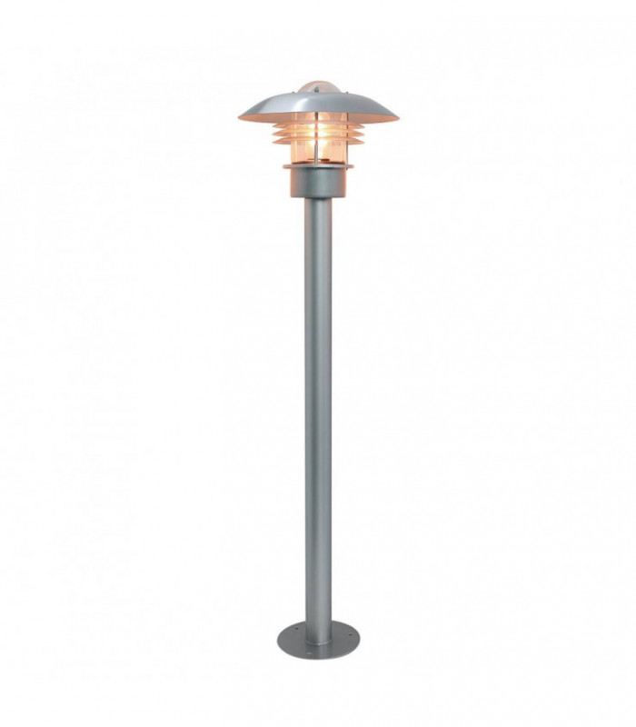 1 Light Outdoor Post Lantern Silver, 304 Ss IP44, E27