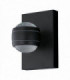 LED Outdoor Up Down Wall Light Black IP44
