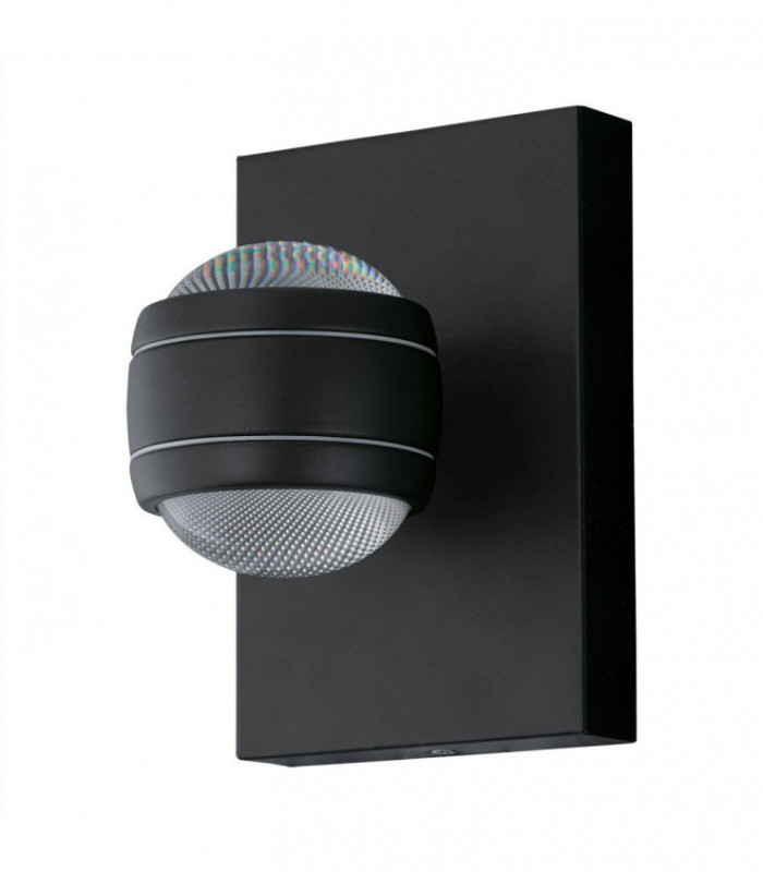 LED Outdoor Up Down Wall Light Black IP44