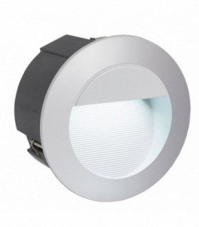 LED Outdoor Recessed Wall Light Silver IP44