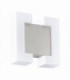 LED Outdoor Flush Wall Light Satin Nickel IP44