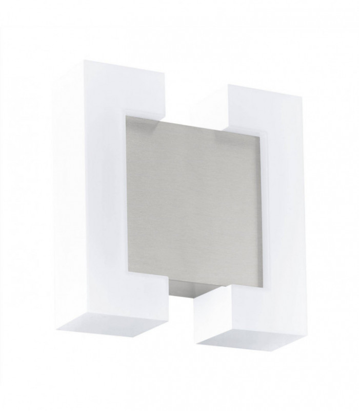 LED Outdoor Flush Wall Light Satin Nickel IP44