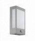 LED Outdoor Flush Wall Light with PIR Motion Sensor Stainless Steel IP44