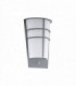 LED Outdoor Wall Light with PIR Motion Sensor Silver IP44