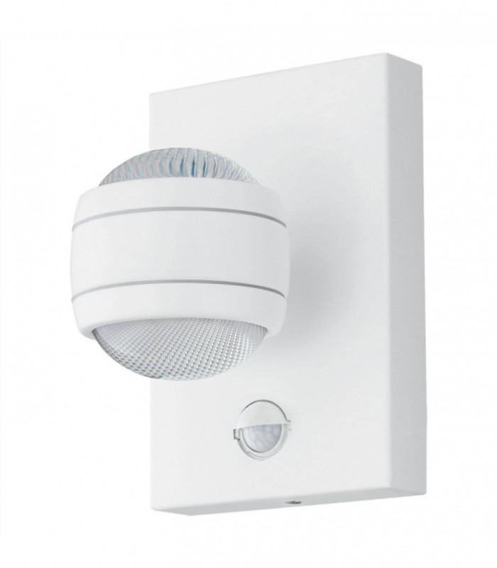 LED Outdoor Up Down Wall Light with PIR Motion Sensor White IP44