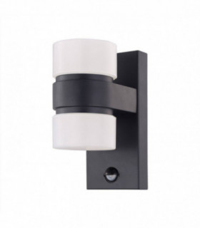 LED Outdoor Up Down Wall Light with PIR Motion Sensor Anthracite IP44