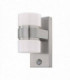 LED Outdoor Up Down Wall Light with PIR Motion Sensor Stainless Steel, Silver IP44