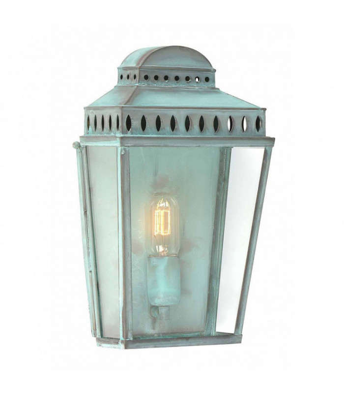 1 Light Outdoor Wall Lantern Light Verdigris IP44, E27