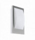 1 Light Outdoor Flush Wall Light Stainless Steel, White IP54, E27