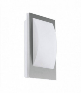 1 Light Outdoor Flush Wall Light Stainless Steel, White IP54, E27
