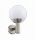 1 Light Outdoor Globe Wall Light Stainless Steel IP44, E27