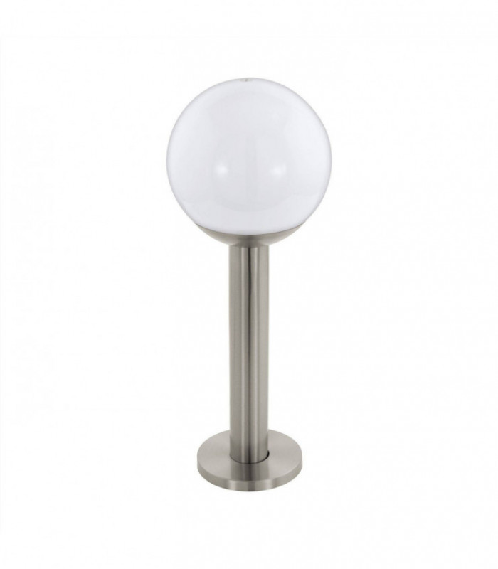 1 Light Outdoor Short Bollard Light Stainless Steel IP44, E27