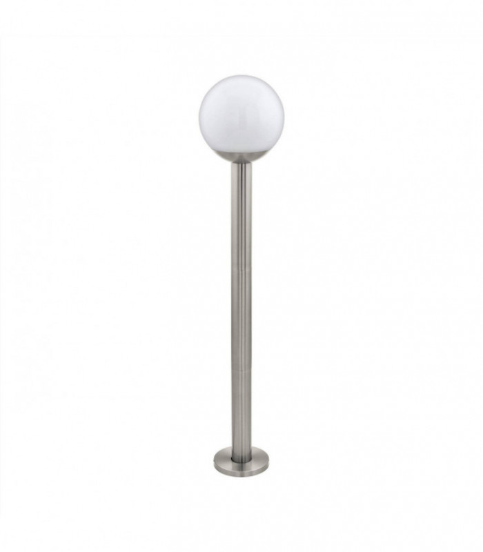 1 Light Outdoor Tall Bollard Light Stainless Steel IP44, E27