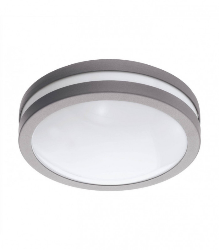 LED Outdoor Flush Ceiling / Wall Light Silver IP44