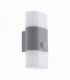 LED Outdoor Wall Light with PIR Motion + Dawn / Dusk Sensor Silver IP44