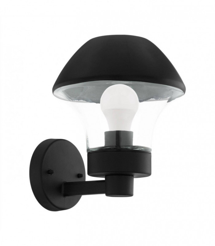 1 Light Outdoor Wall Lantern Black IP44, E27