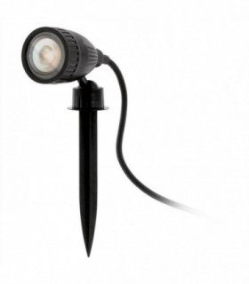 1 Light Outdoor Spike Light Black IP44, GU10
