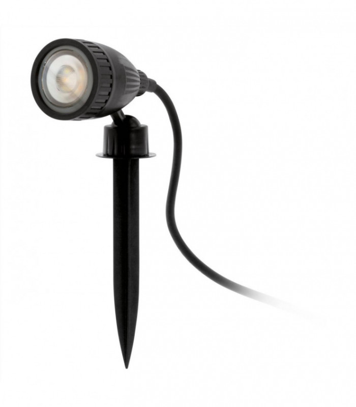 1 Light Outdoor Spike Light Black IP44, GU10