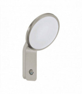 LED Outdoor Wall Light with PIR Motion Sensor Stainless Steel, Silver IP44