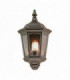 1 Light Outdoor Wall Half Lantern Light Black IP43, E27