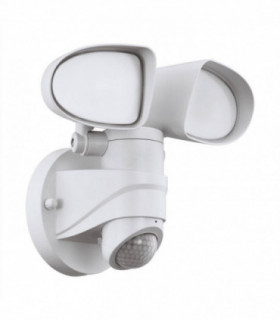 LED Outdoor Flood Wall Light with PIR Motion Sensor White IP44