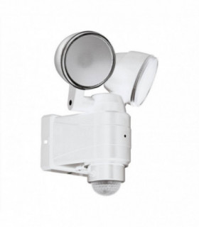 LED Outdoor Flood Wall Light with PIR Motion Sensor White IP44