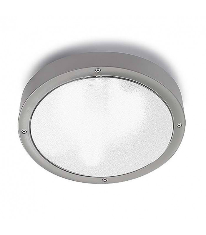 Outdoor LED Round Flush Ceiling Light Basic Grey 26cm 1488lm 4000K IP65